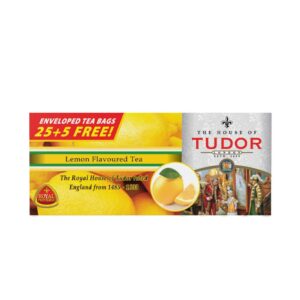 Lemon Tea | Flavoured Black Tea | Tudor Lemon Flavoured Black Tea, a vibrant blend harmonizing bold black tea with invigorating lemon essence. Elevate your tea experience.