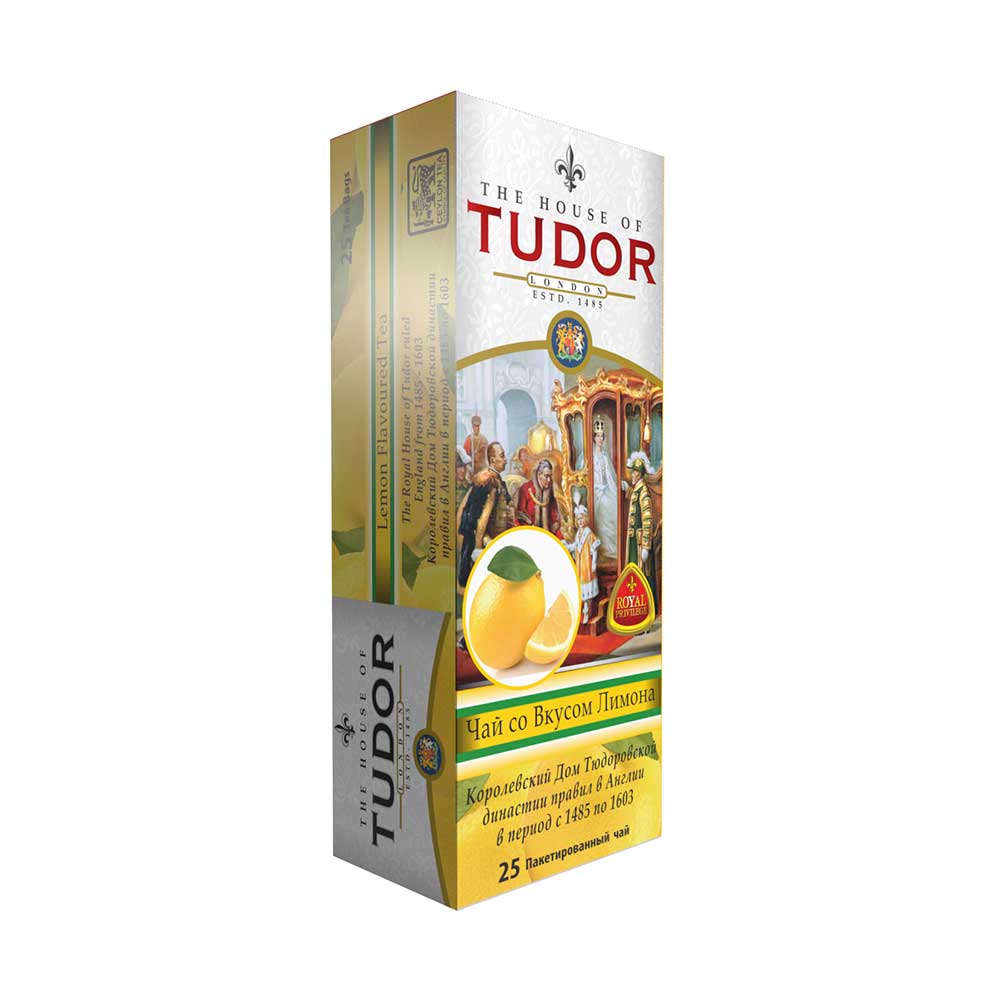 Lemon Flavoured Tea | Flavoured Black Tea | Tudor Lemon Flavoured Black Tea, a delightful BOPF grade fusion featuring the zesty essence of lemon infused into premium black tea leaves for a refreshing.