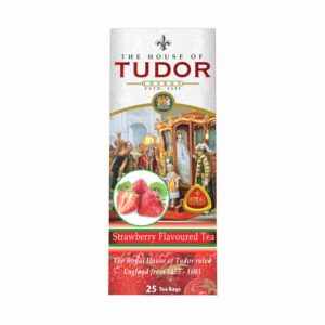 Flavoured Black Tea | Flavoured Tea | Tudor exquisite Strawberry Flavoured Black Tea, featuring premium BOPF grade leaves. Savor the rich blend of black tea with delightful strawberry essence.