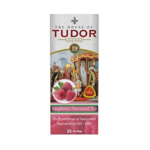 Flavoured Tea | Flavoured Black Tea Tudor Raspberry Flavoured Black Tea, A Premium BOPF grade blend infused with the luscious essence of raspberry for a delightful and flavorful experience.