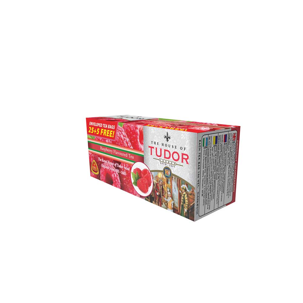 Raspberry Black Tea | Flavoured Black Tea | Tudor exquisite Raspberry Black Tea, featuring high-grown BOPF black tea. Indulge in the fusion of premium black tea with vibrant raspberry flavor.