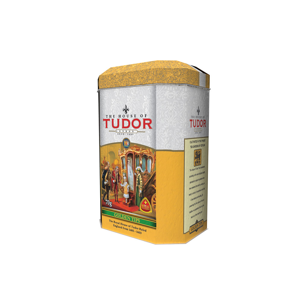 Golden Tips | Experience Tudor Golden Tips: elite hand-harvested tea buds, sun-dried for golden brilliance. A mellow delight, perfect for tea connoisseurs.